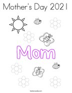 Mother's Day 2021 Coloring Page
