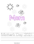 Mother's Day 2021 Handwriting Sheet
