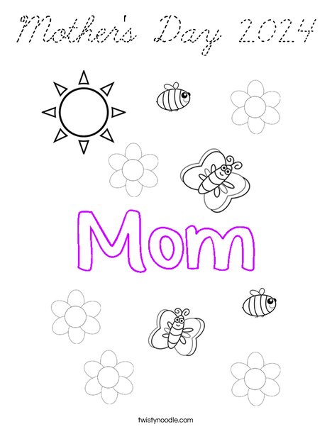 Mother's Day 2016 Coloring Page