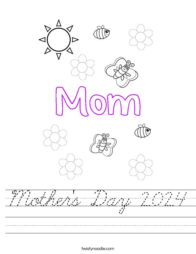 Mother's Day 2024 Worksheet