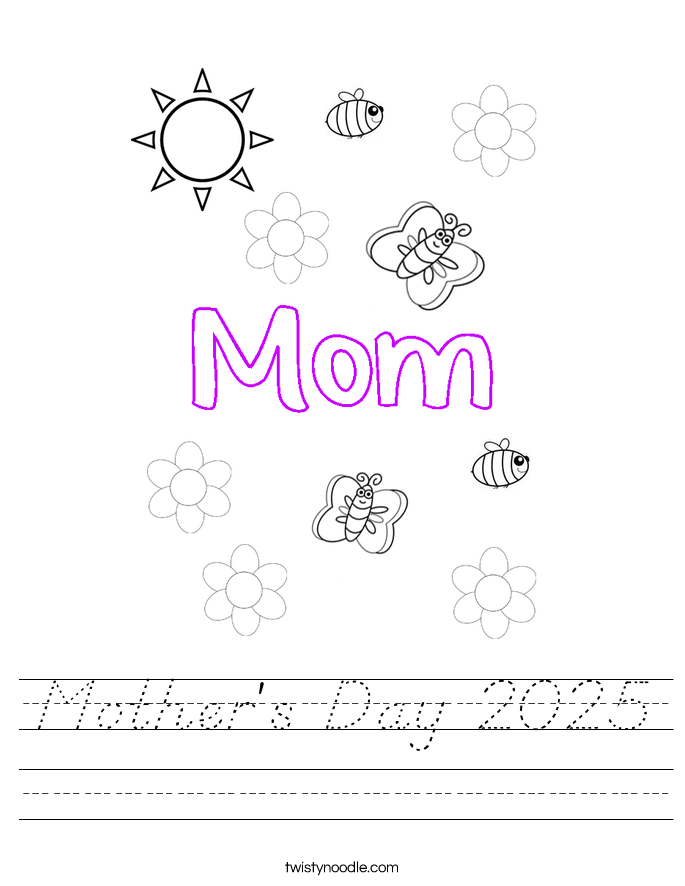Mother's Day 2025 Worksheet