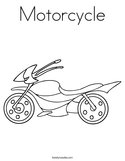 Motorcycle Coloring Page