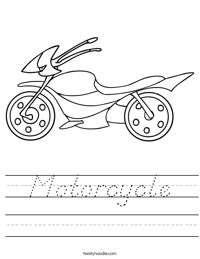 Motorcycle Worksheet