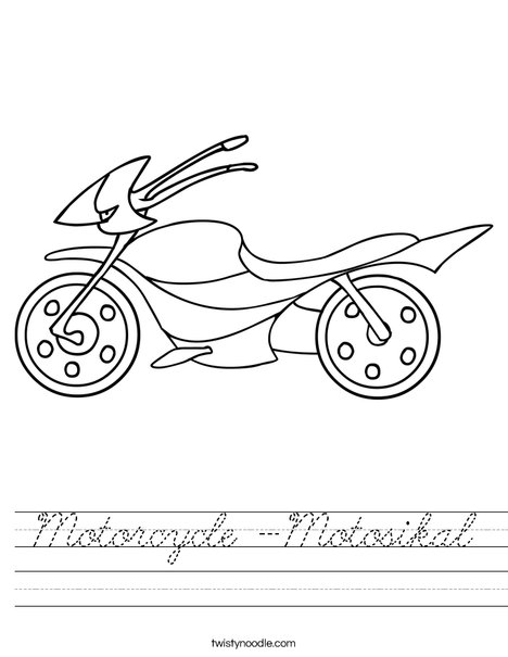 Motorcycle Worksheet