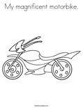 My magnificent motorbike.Coloring Page