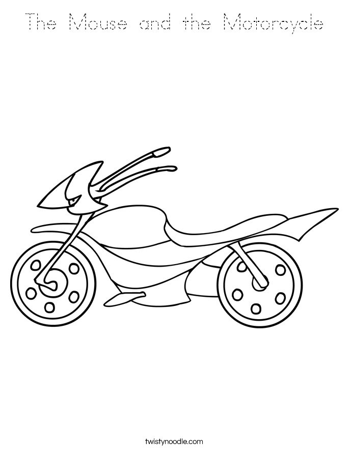 The Mouse and the Motorcycle Coloring Page