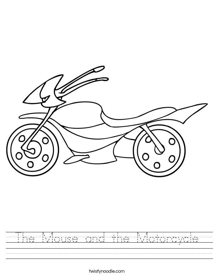 The Mouse and the Motorcycle Worksheet