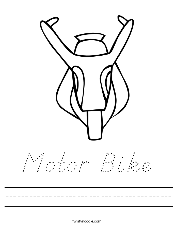 Motor Bike Worksheet