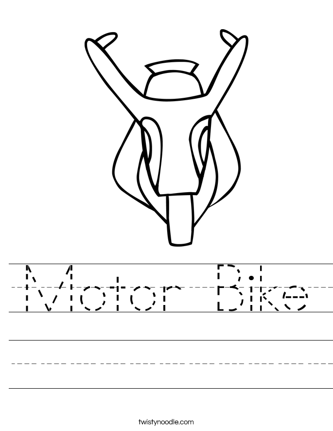 Motor Bike Worksheet