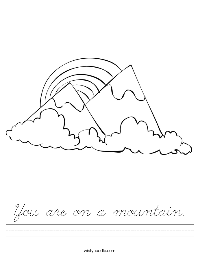 You are on a mountain. Worksheet