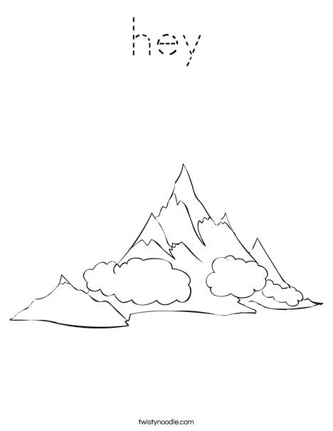 Mountain Coloring Page