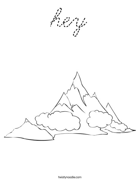 Mountain Coloring Page