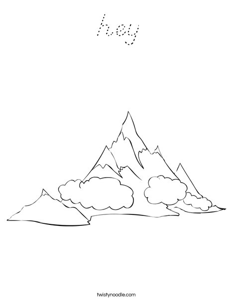 Mountain Coloring Page