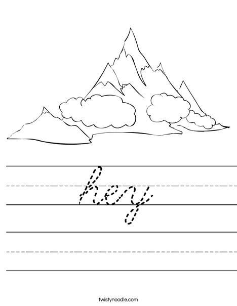 Mountain Worksheet