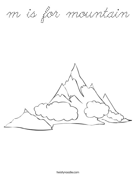 Mountain Coloring Page