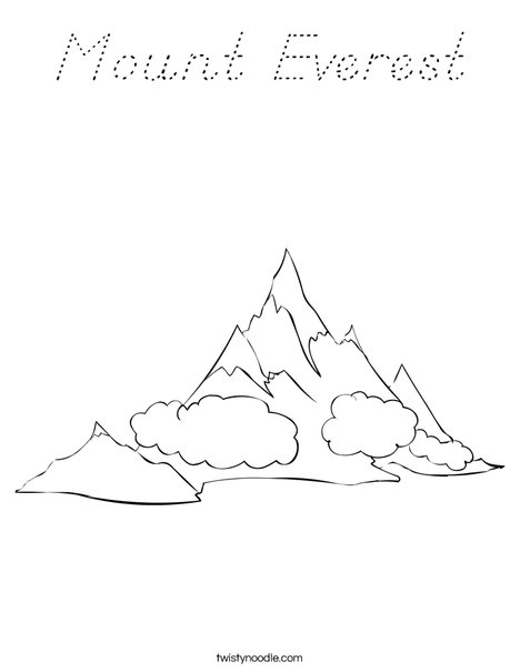 Mountain Coloring Page