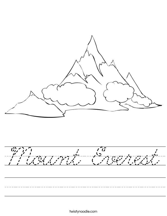 Mount Everest Worksheet