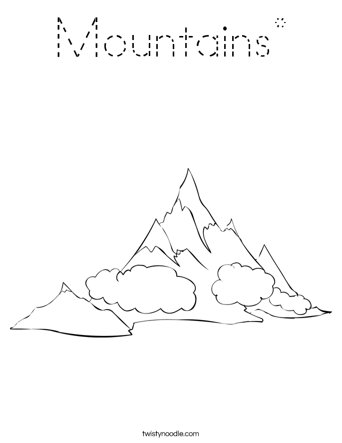 Mountains* Coloring Page