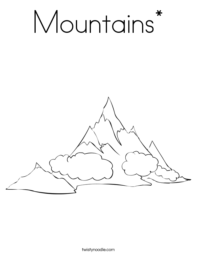 Mountains* Coloring Page