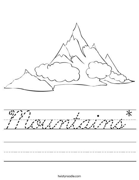 Mountain Worksheet