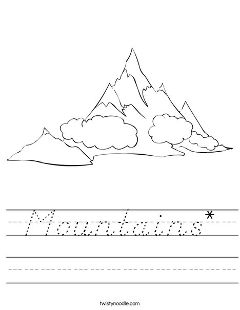 Mountain Worksheet