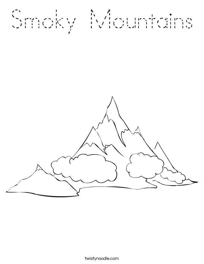 Smoky Mountains Coloring Page
