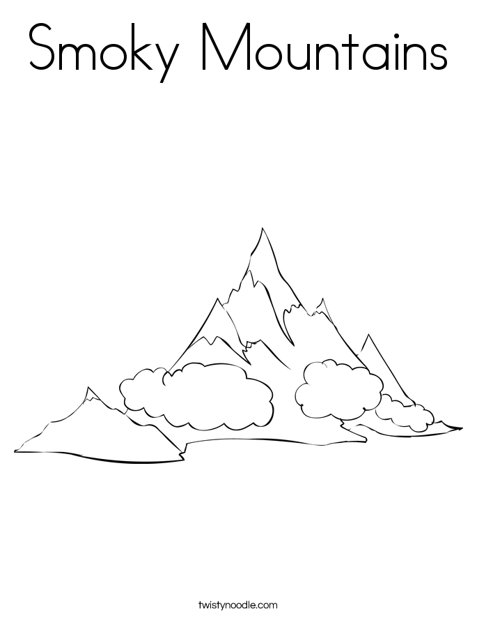 Download Smoky Mountains Coloring Page - Twisty Noodle