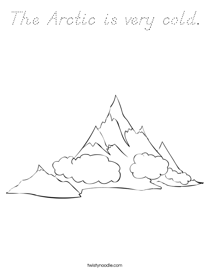 The Arctic is very cold. Coloring Page