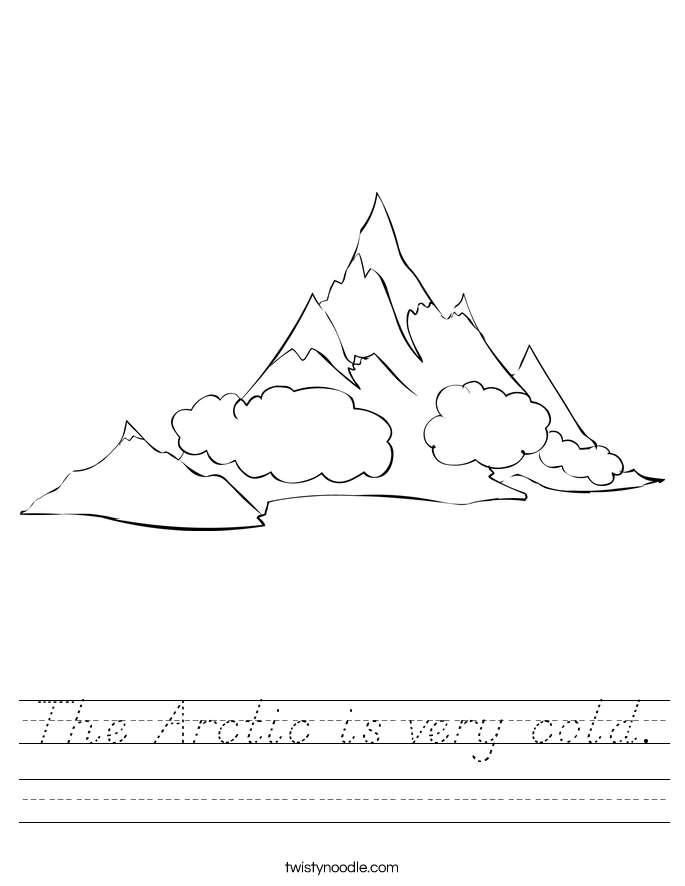 The Arctic is very cold. Worksheet