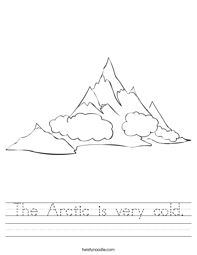 The Arctic is very cold. Worksheet