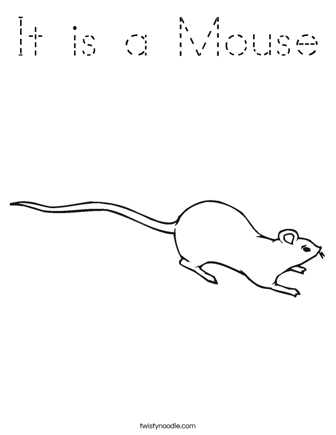 It is a Mouse Coloring Page