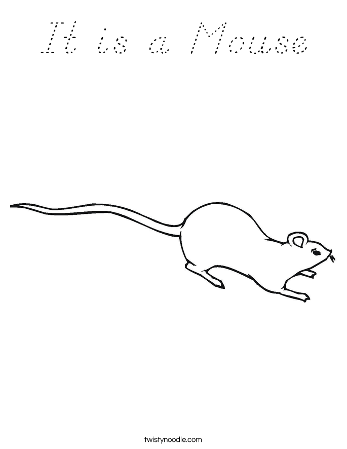 It is a Mouse Coloring Page