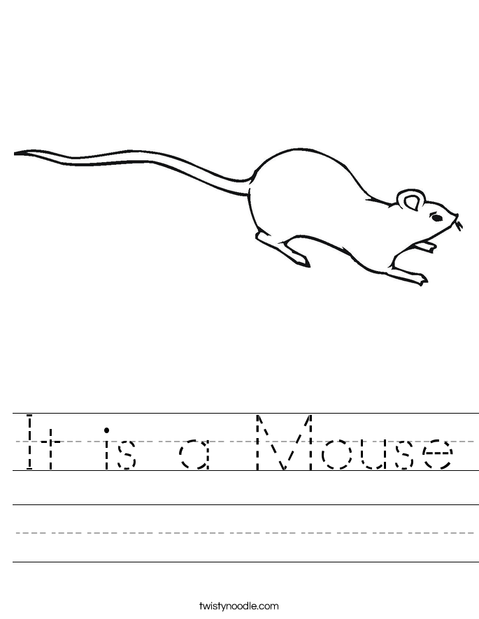 It is a Mouse Worksheet