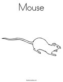 Mouse Coloring Page
