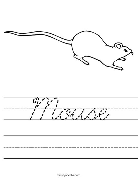 Mouse Worksheet