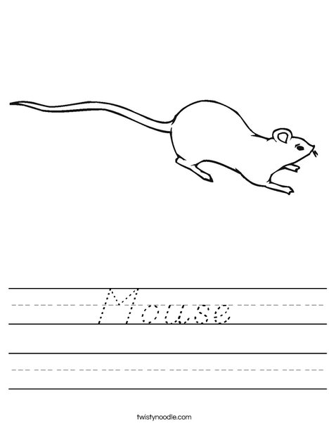 Mouse Worksheet