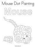 Mouse Dot Painting Coloring Page