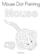 Mouse Dot Painting Coloring Page