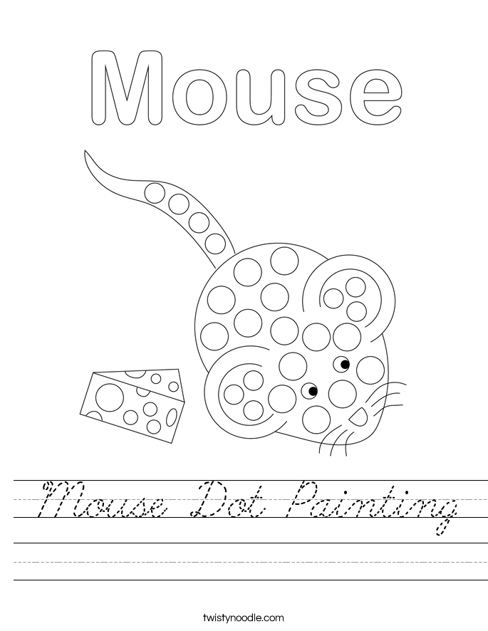 Mouse Dot Painting Worksheet