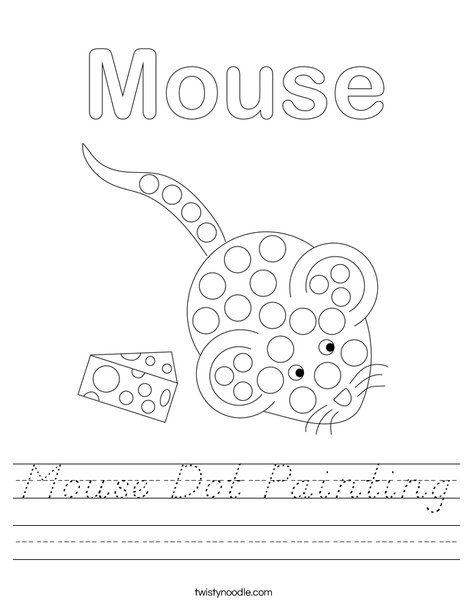 Mouse Dot Painting Worksheet