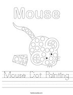 Mouse Dot Painting Handwriting Sheet