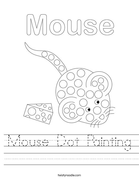 Mouse Dot Painting Worksheet