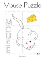 Mouse Puzzle Coloring Page
