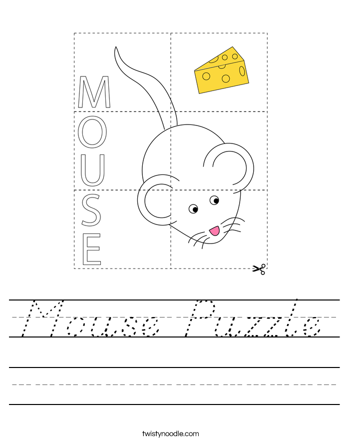 Mouse Puzzle Worksheet
