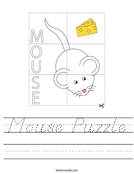 Mouse Puzzle Worksheet