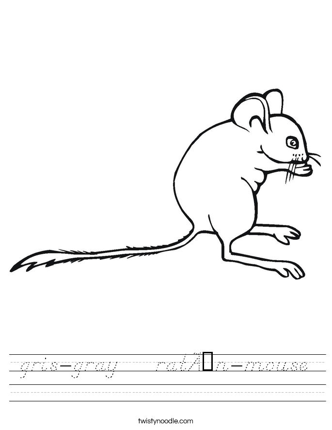 gris-gray    ratón-mouse Worksheet