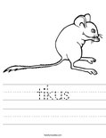 tikus Worksheet