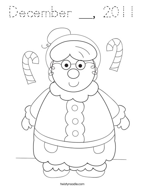 Mrs. Claus Coloring Page