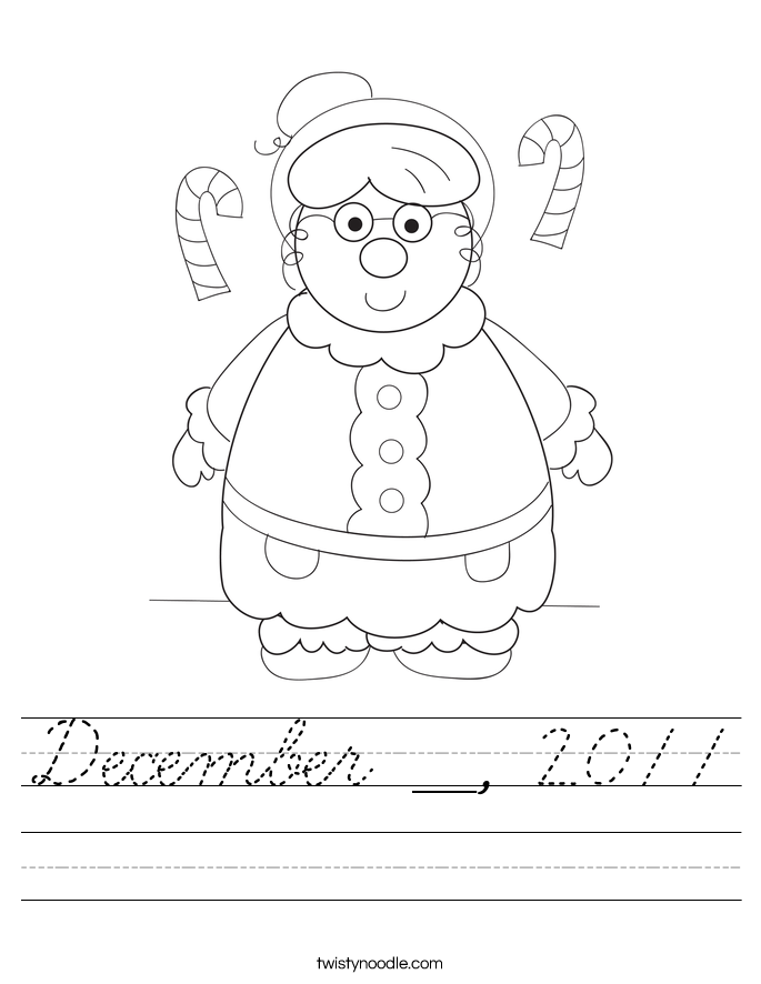 December __, 2011 Worksheet