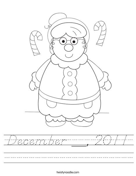 Mrs. Claus Worksheet